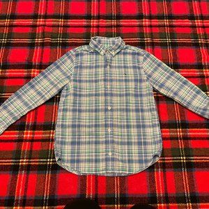 Kids Vineyard Vines Tartan Plaid Button Down Shirt Size 7 Light Weight
